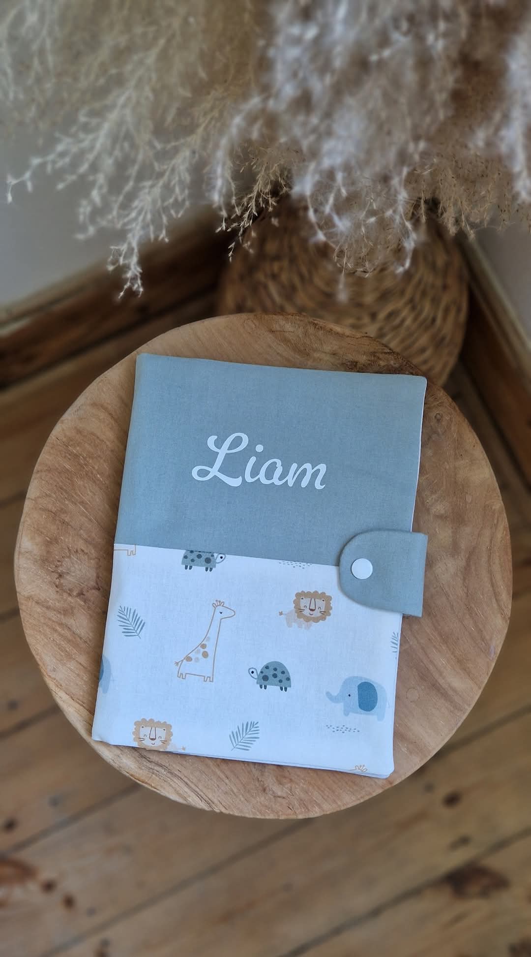Pochette carnet de santé personnalisable (2 tissus)