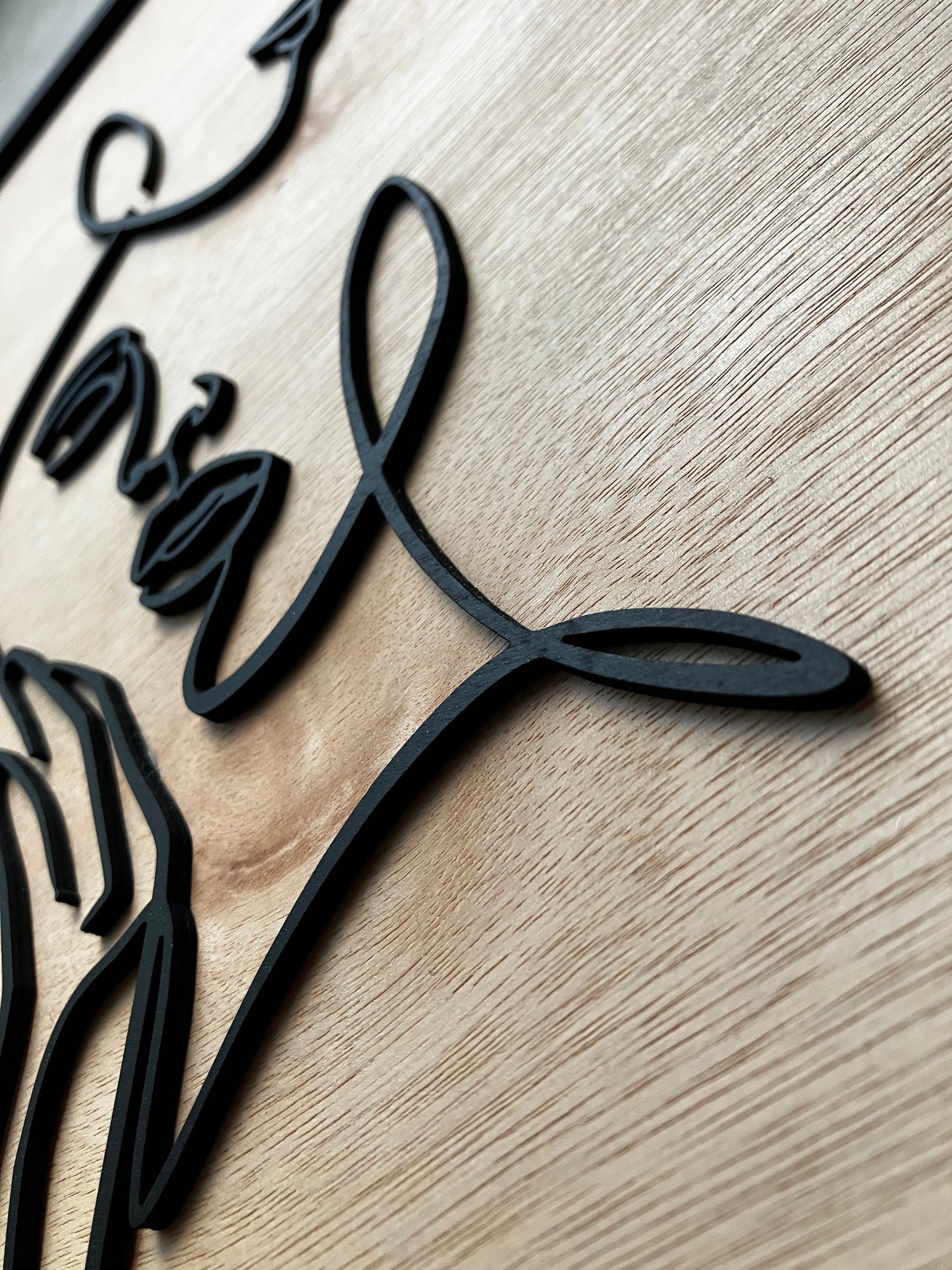 Silhouette éternelle - Tableau bois minimaliste