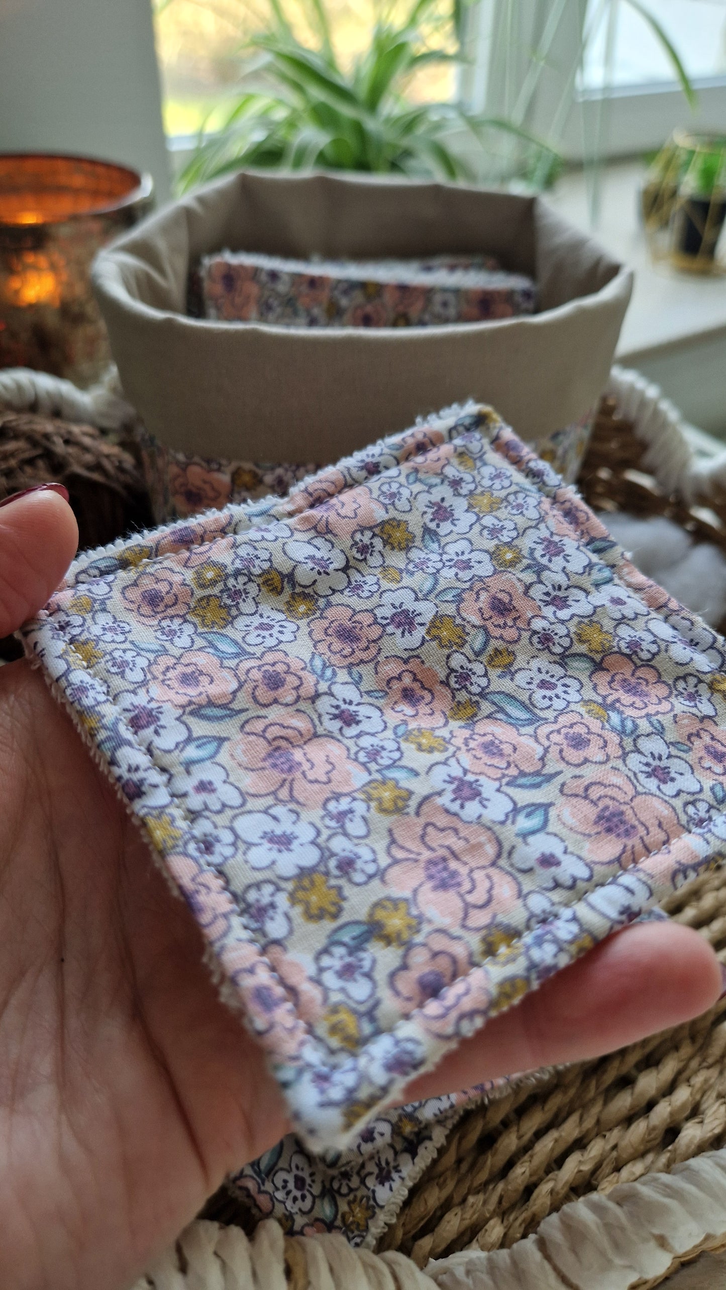 Panières et lingettes lavables