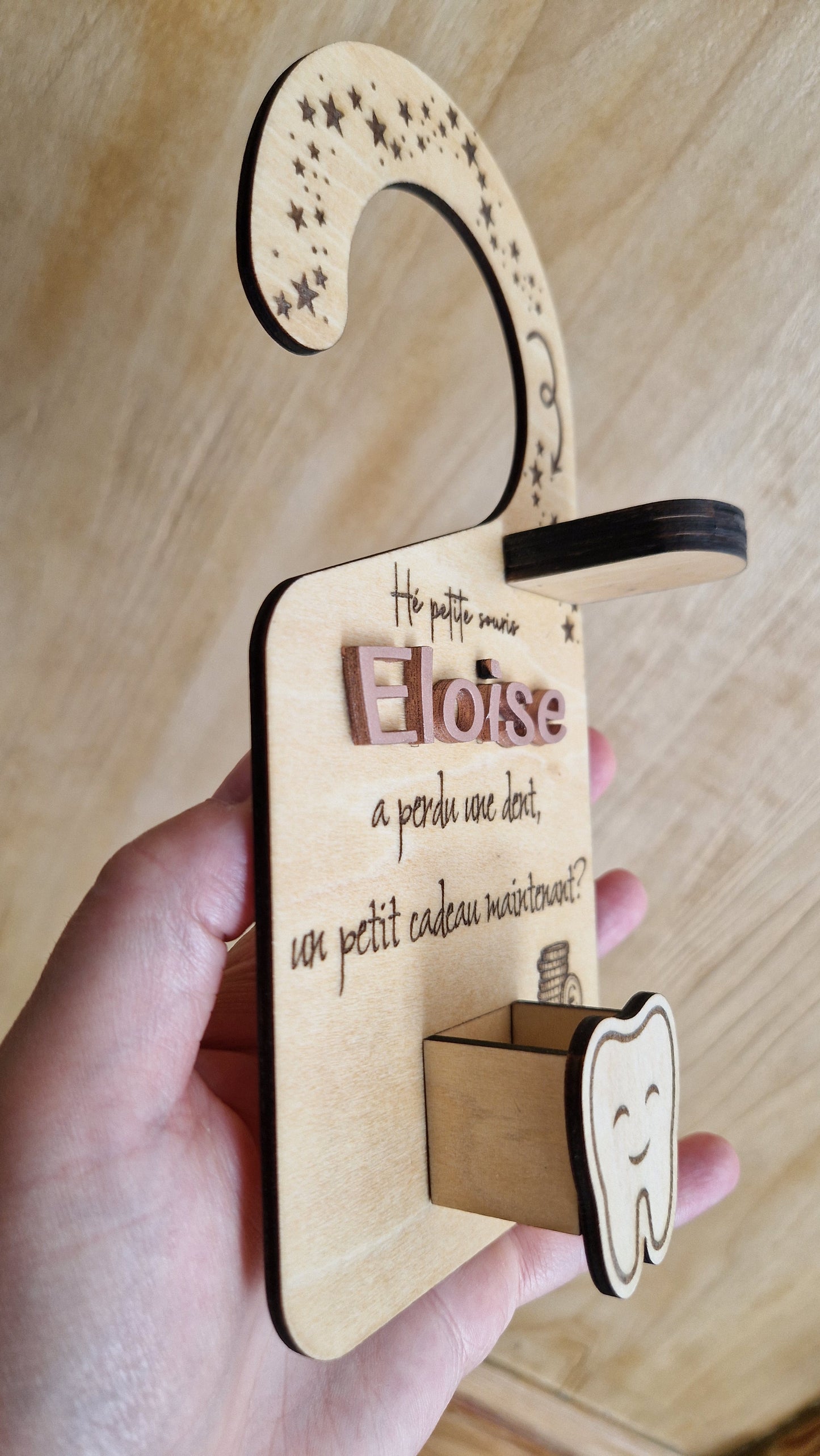 Accroche porte personnalisé ~ Fée des dents et sa baguette magique