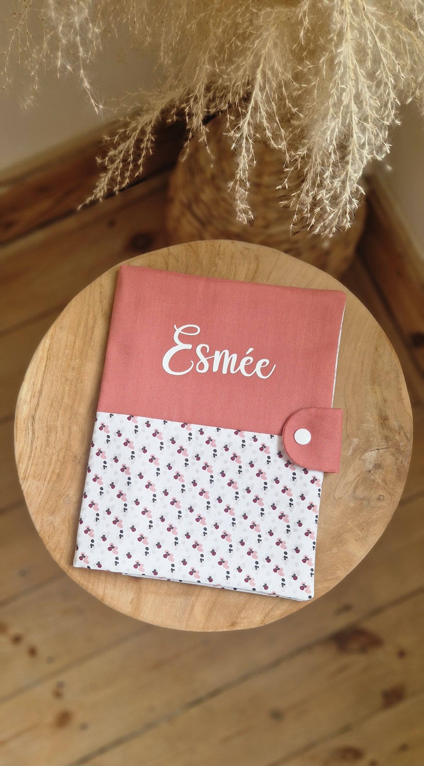 Pochette carnet de santé personnalisable (2 tissus)