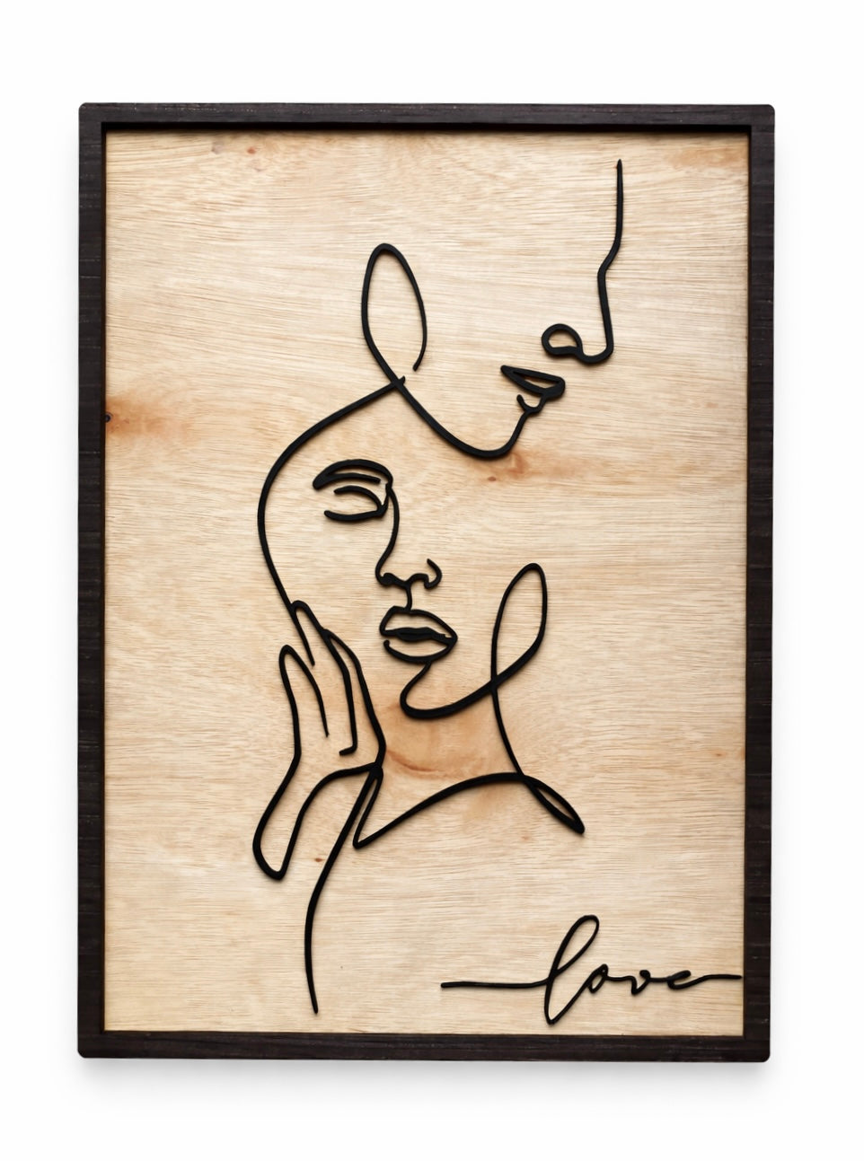 Silhouette éternelle - Tableau bois minimaliste