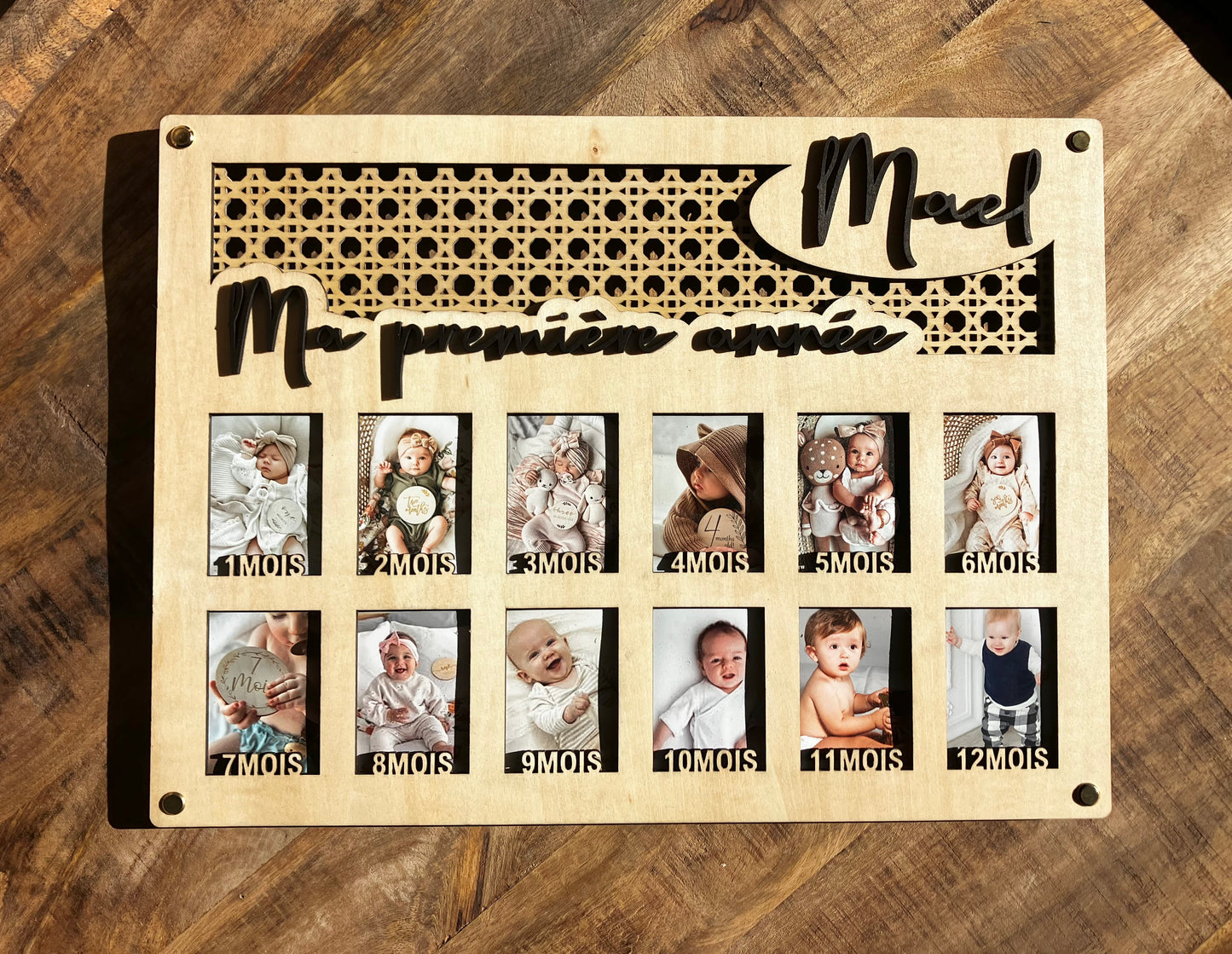 Cadre photos personnalisable "Ma première année"