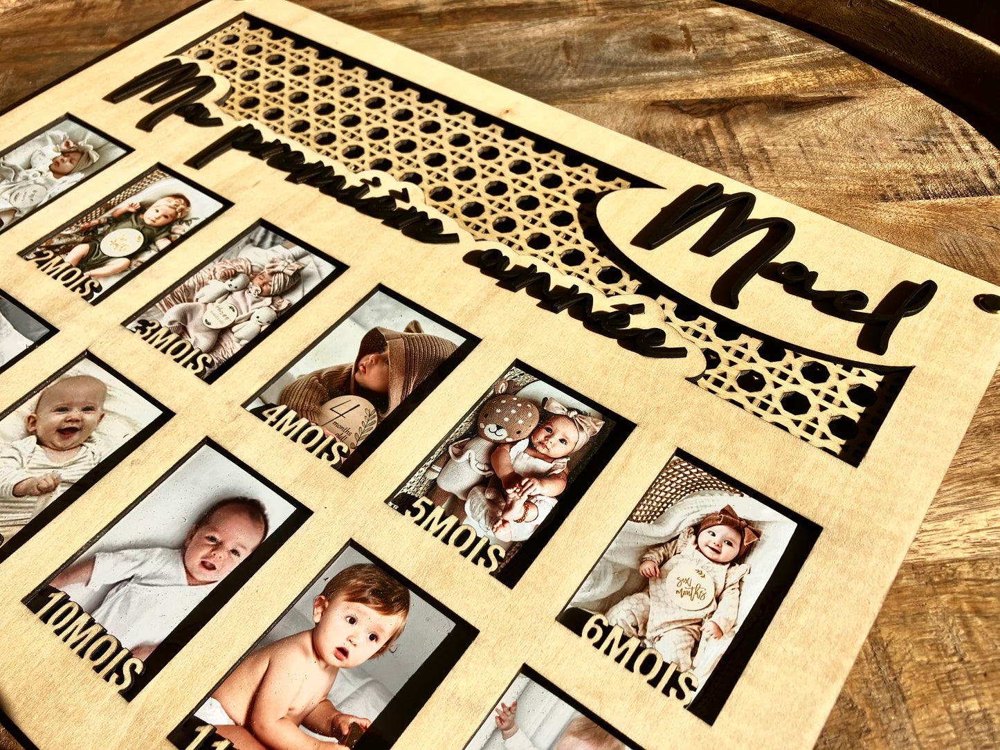Cadre photos personnalisable "Ma première année"