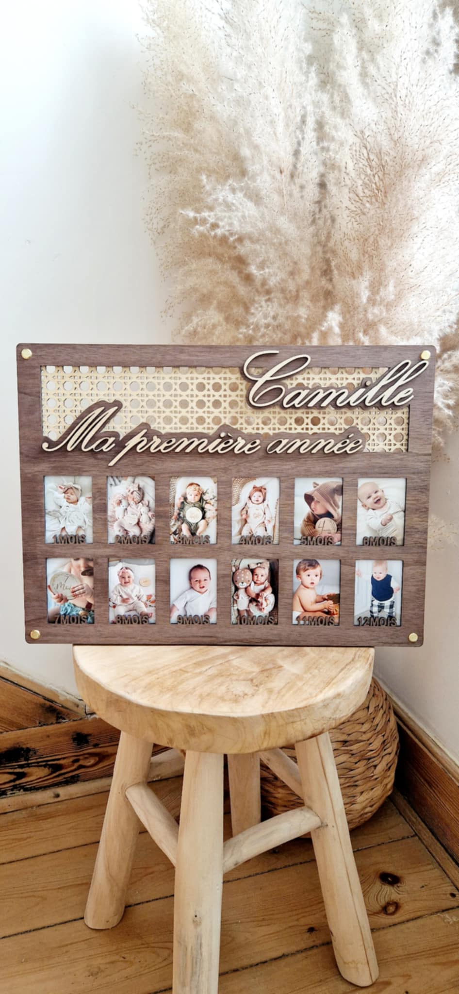 Cadre photos personnalisable "Ma première année"