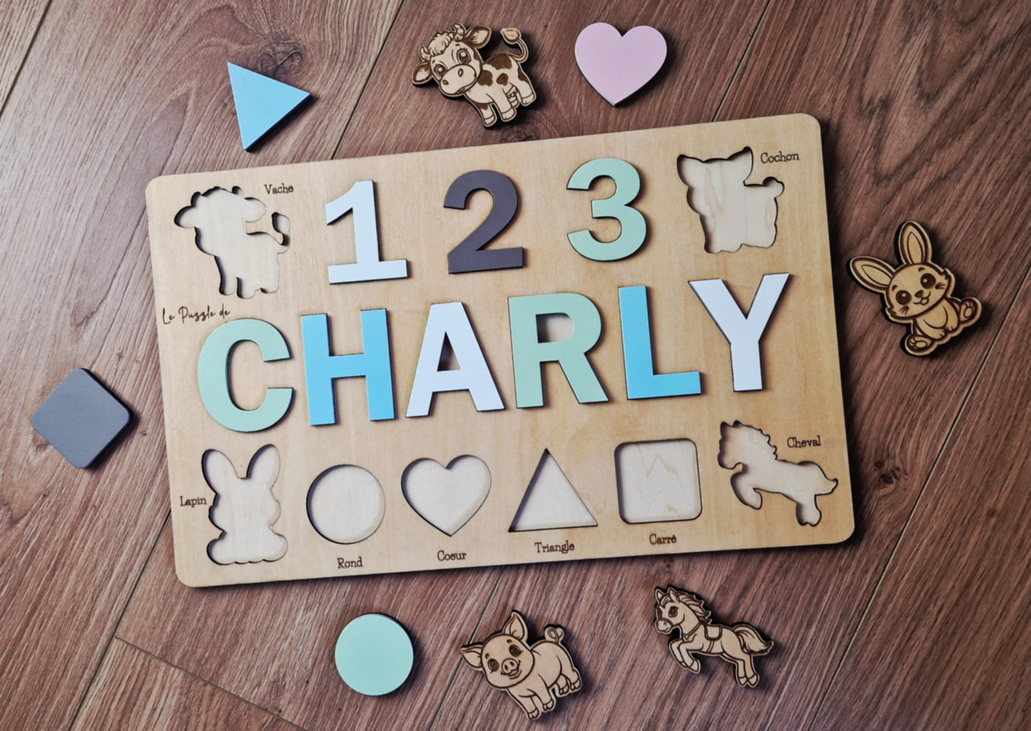 Puzzle en bois ludique et éducatif personnalisé