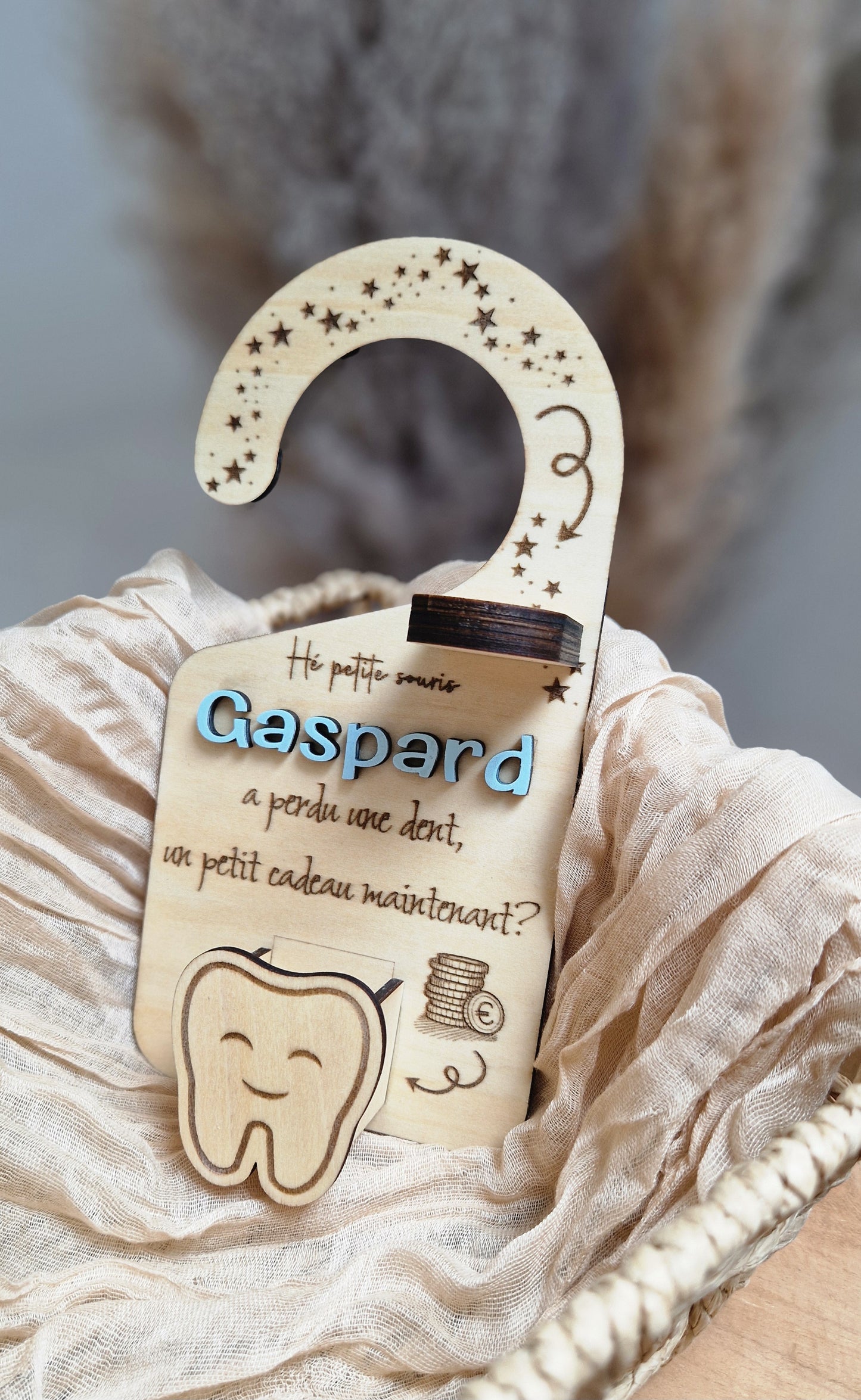 Accroche porte personnalisé ~ Fée des dents et sa baguette magique