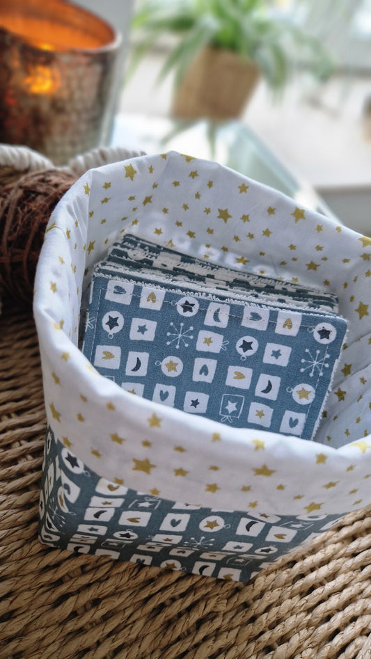 Panières et lingettes lavables