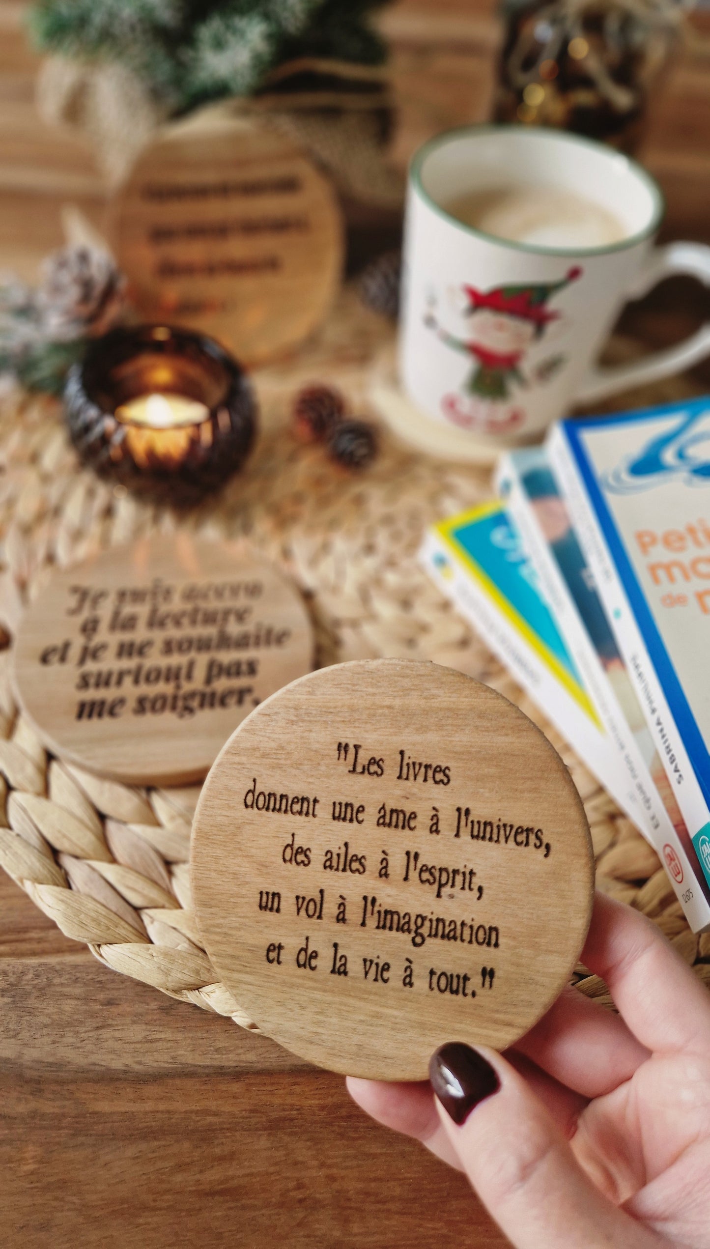 Dessous de tasses "Citations Lecture"