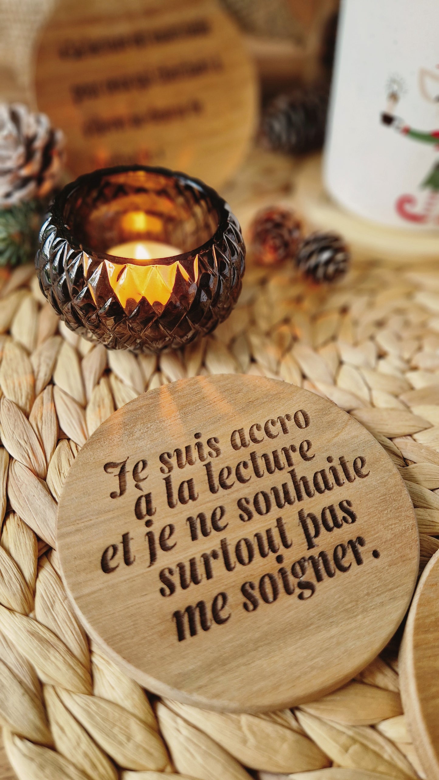 Dessous de tasses "Citations Lecture"